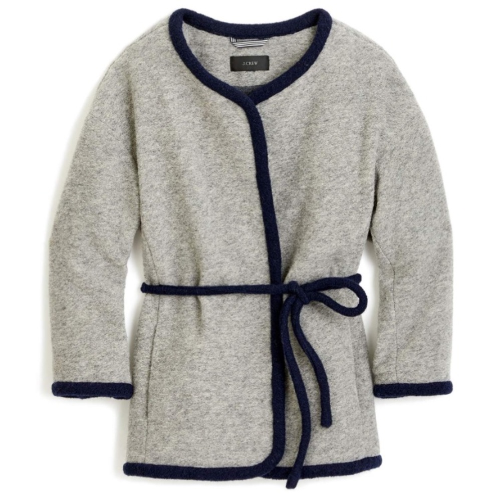 J.Crew Wrap Jacket in Boiled Wool